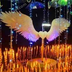 打卡网红翅膀发光道具 天使之翼布置拍摄广场装饰