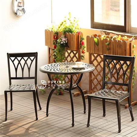 户外铸铝桌椅欧式别墅花园家具休闲露天阳台铁艺外摆庭院桌椅组合