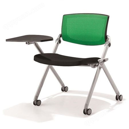 柜都 培训椅带写字板折叠椅新闻椅办公职员会议电脑接待洽谈椅