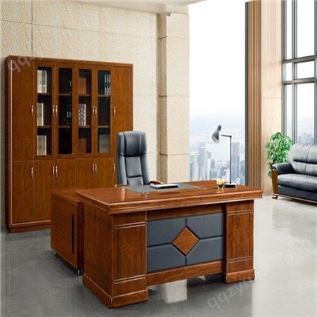 柜都家具简约现代老板桌总裁桌总经理办公桌主管桌原木色办公桌