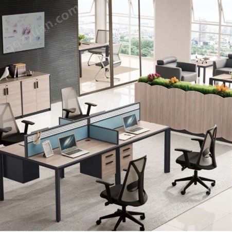 柜都家具南京办公桌椅组合 简约现代职员桌办公屏风位 员工办公桌定制2-4人