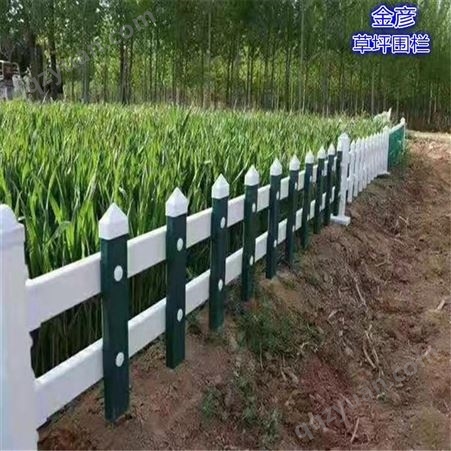 江苏绿化草坪围栏价格 草坪pvc围栏安装 金彦 实体厂家