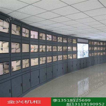 现货异形监控电视墙使用周期长金兴机柜