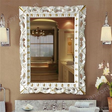 树脂PU欧式镜框 玄关镜 长方形 卫浴镜子 装饰镜 KT060