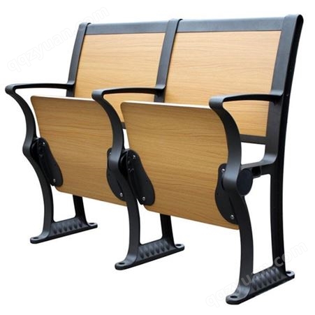 学校阶梯教室 固定椅联排课桌椅 铝合金脚大学生木板 排椅固定写字板
