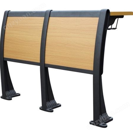 学校阶梯教室 固定椅联排课桌椅 铝合金脚大学生木板 排椅固定写字板