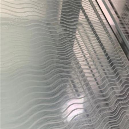 布纹磨砂玻璃定制 钢化丝印玻璃 格美特 蒙砂玻璃 玉砂玻璃 喷砂玻璃工艺 U形槽型玻璃加工